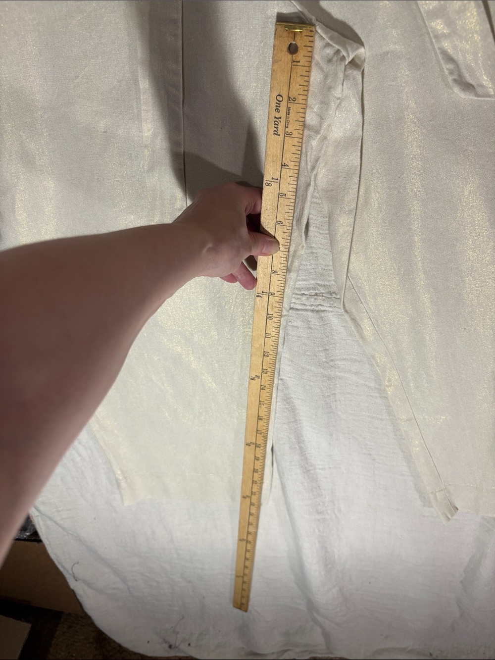 Anne Klein Cream Linen Blend Cropped Paperbag Waist Tie Pants L EUC 65% Linen - Picture 8 of 11